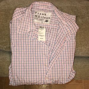 Frank and Eileen Striped Crinkle Shirt